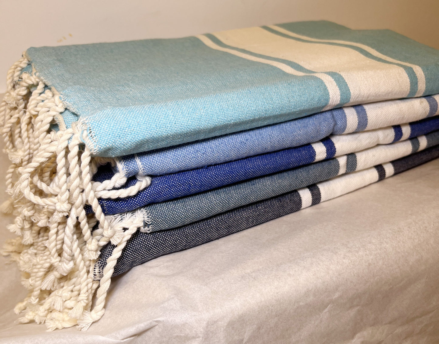 Telo Mare Fouta Classic Blu Oceano